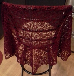 Self-designed shawl using TML in Tart